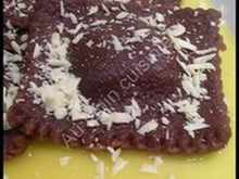 Raviolis au chocolat fourrés à la mandarine et au Grand Marnier