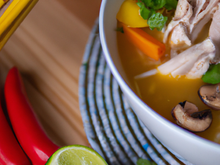 Soupe asiatique au poulet