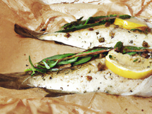 Filets de plie en papillote