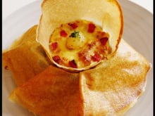 Gratin de cristophines aux épices et au chèvre frais