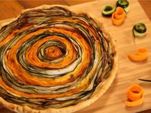 Tarte salée en spirale