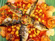 Pizza soleil aux sardines