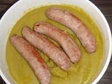 Purée de pois cassés - saucisses