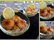 Verrine de Risotto au citron et aux St Jacques