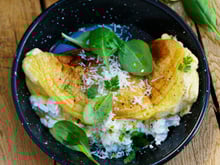 Omelette soufflée au fromage