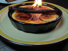 Crème brulée banane flambée au rhum