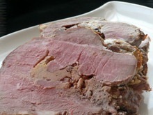 Gigot d'agneau au foie gras & au pain d'épices