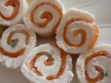 Roulé au saumon fumé