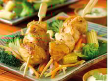Brochettes de poulet au citron vert