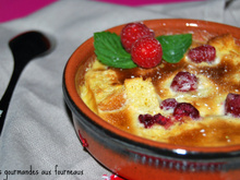 Sabayon au quatre-quarts et aux framboises