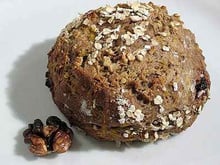 Pain tout rond au potiron, marron et noix