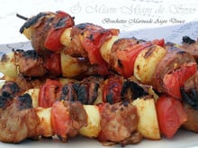 Brochettes marinées à l'aigre-douce