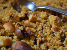 Noix de pétoncles en crumble au St Môret
