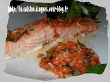 Pavé de saumon aux saveurs printanières