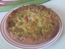 Gâteau rhubarbe façon tatin