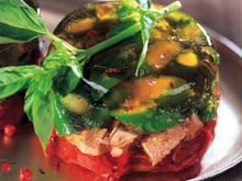 Terrine de langue d'agneau aux petits légumes