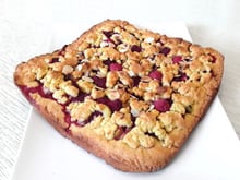 Cookie-crumble rhubarbe et framboises au Thermomix