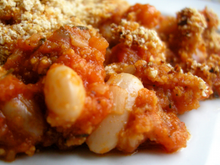 Gratin de haricots Borlotti à l'italienne