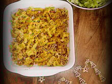 Gratin de pâtes de Noël au foie gras