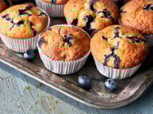 Muffins au cœur de myrtilles