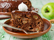 Cake chocolat, pommes & caramel