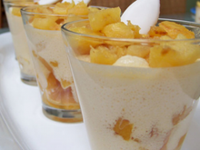 Verrine de Tiramisu à l'ananas et à la crème de calissons