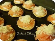 Blinis saumon gruyère