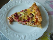 Tarte à la rhubarbe et aux groseilles