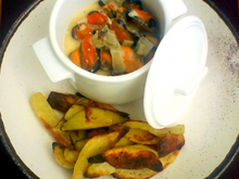 Cocottes de moules au pastis