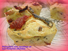 Financiers aux sardines et aux tomates séchées