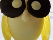 Chouette garnie au chocolat blanc