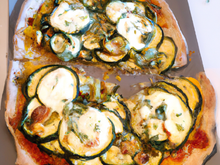 Pizza végétarienne aux courgettes