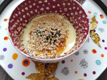 Crème brûlée aux graines de sésame et brie de Melun