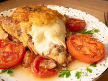 Chapon au chèvre et tomate fraîche