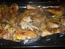 Poulet roti à la moutarde