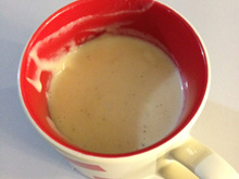 Soupe de cougettes à la  'Vache qui rit'