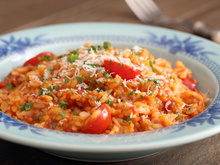 Risotto tomate-lardons