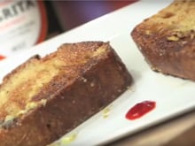 Pain perdu aromatisé au rhum brun