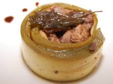 Duo de courgettes et de bonite en Scabèche