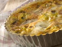 Quiche de poireau au morbier