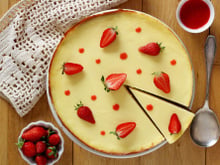 New York cheesecake au coulis de fraises