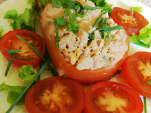 Thomate farcie à la macédoine au thon