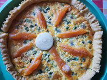 Quiche au saumon et au chèvre