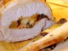 Rôti de porc farci aux fruits