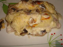 Lasagnes au poulet et champignons