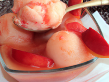 Sorbet aux pêches