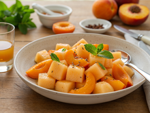 Salade de melon, de pêche et d'abricot