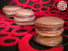 Macarons au chocolat caramel