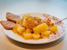 Bananes et ananas caramélisés aux Spéculos