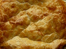 Galette des rois à la crème d'amandes, jus de mandarine, orange et cédrat confits